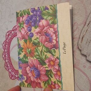 FLORAL tapestry le page  card illustrated by Mark Dixon with envlope